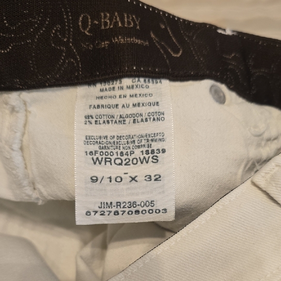 Wrangler Womens Ultimate Riding Q-Baby White Bootcut Jeans, WRQ20WS, 9/10 X 32 - Picture 7 of 10